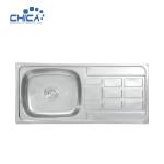 CH9643A Single Bowl Sink With Drain Board Stainless Steel Kitchen Sink Press