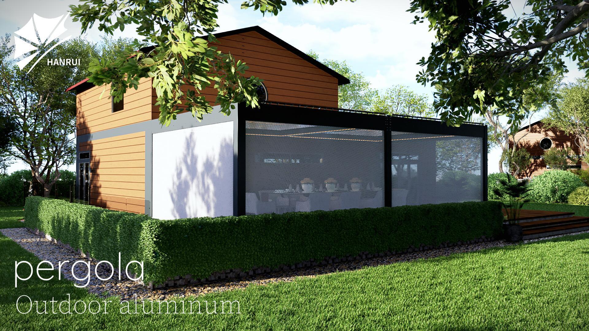 Aluminum outdoor pavilion to create a comfortable outdoor life