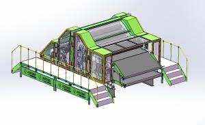 China HONGYI 2500mm Double Cylinder Nonwoven Carding Machine for Wool factory