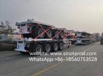 4 Axles Flat Bed Semi Trailer Strong Bearing Stable Single axle can be lifted