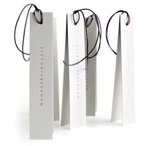 China White Velvet Leather Gift Tags Custom Apparel Tags Printed Clothing Labels factory
