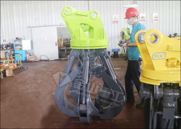 High Efficiency Orange Peel Grapple Hydraulic System For Excavator PC120 PC160