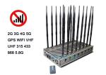 100w Powerful 5G Signal Jammer Blocker WiFi 2.4G 5.2G 5.8G 2G 3G 4G Range 80m