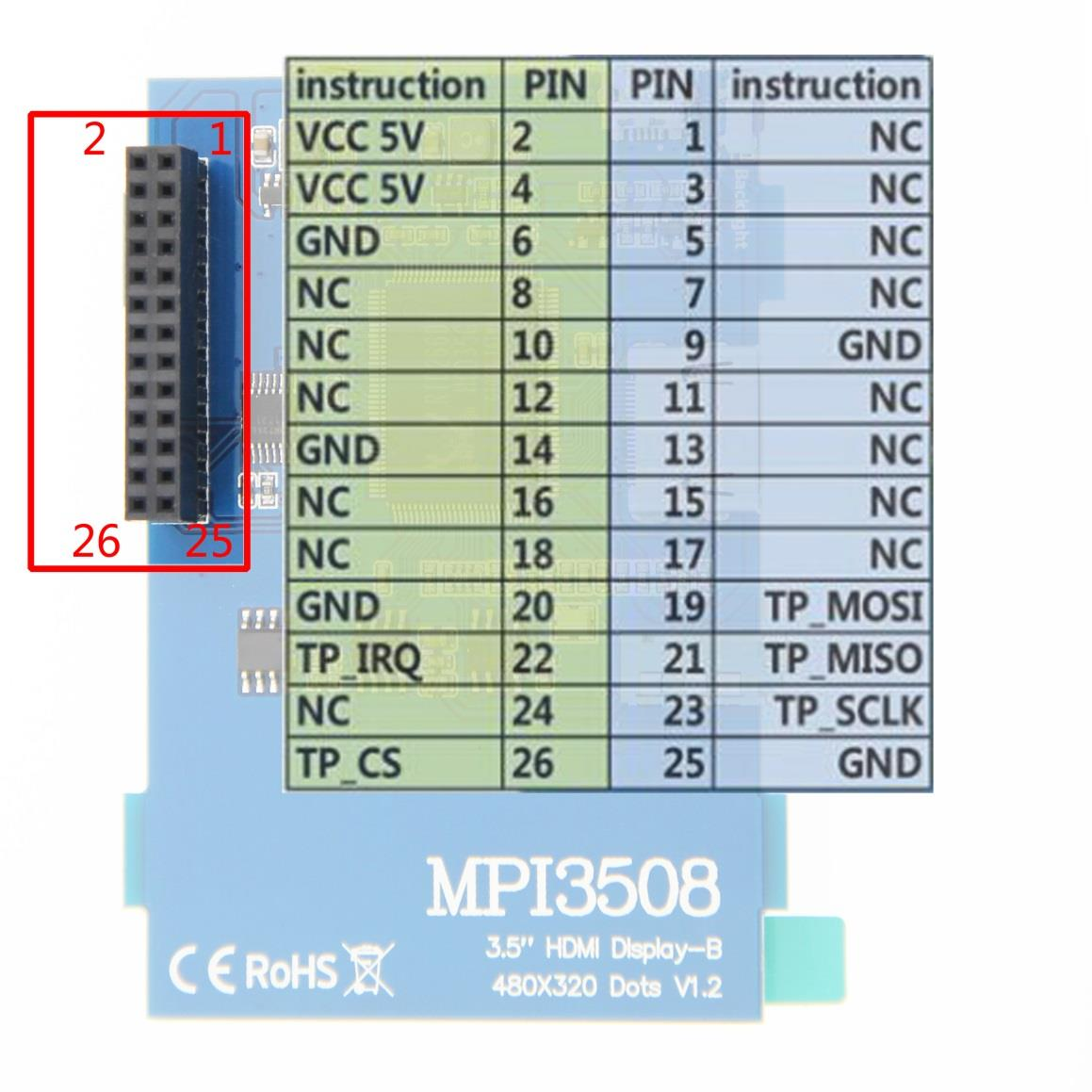 LCD module dimensions diagram