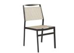 Net Cloth And Aluminum Outdoor Non Arm Dining Chairs For Garden Restaurant