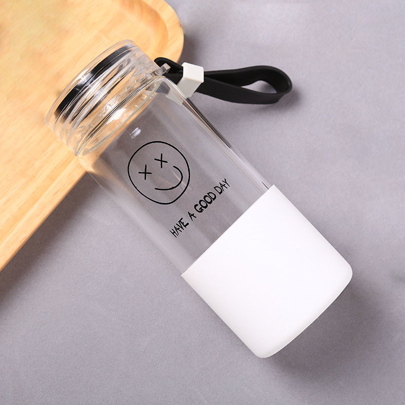 Cadmium Free 600ml Glass Water Drinking Bottles