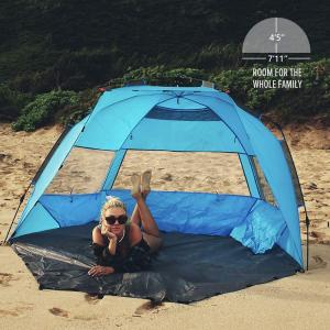 China 3 Person 75''X51'' Pop Up Open Picnic Tent With Vent Windows factory