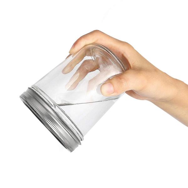China 10oz Leak Proof Glass Storage Bottles Yogurt 4 Oz Quilted Mason Jars Bulk factory