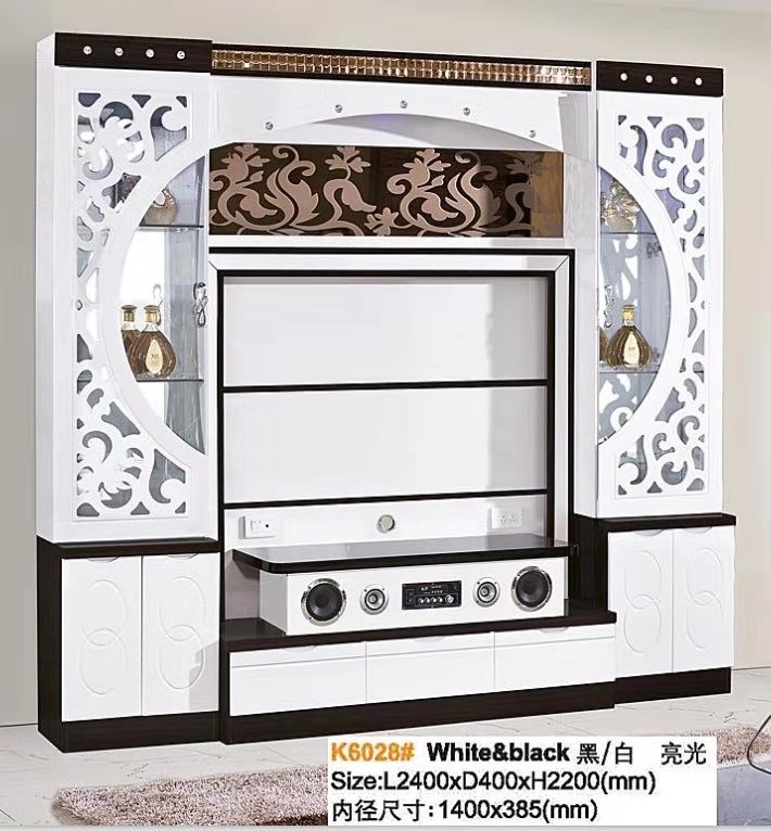 Aquarium Style TV Stand Cabinet MDF Panel Ashley Foot Armoire TV Cabinet