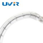 Single Tube Infrared Heating Tube Circular Lamp High Foot Semi White Plated