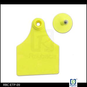 China Cattle Identification Card RFID Animal Ear Tags Two Pieces For Ox Bulls ETP09 factory