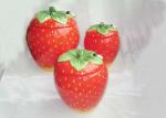 Strawberry Shaped Sealed Ceramic Kitchen Canisters 3 Set Hand Painted