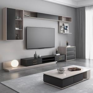 China Living Room Cabrini Italian Marble Solid Wood TV Stand 120cm factory