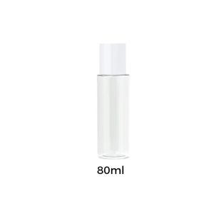 Custom PET Plastic Cosmetic Bottle 80ml with Screw Cap