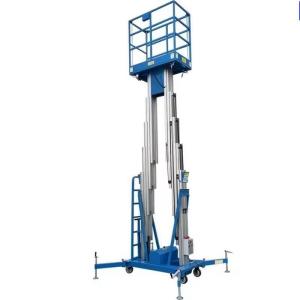 China Double Mast Aluminum Lifts 14m Hydraulic Aluminum Alloy Lift Platform factory