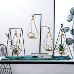 Modern Minimalist Wind Cradle Hanging Candle Holders With Metal Frame