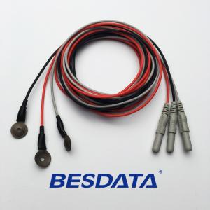 China Gold Coated Cup Electrode EEG Silver Chloride Electrodes Lead Cable factory