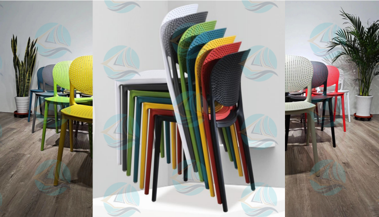 Food Court Dining Room Furniture Stackable Plastic PP Chair with Modern Design Style at Affordable