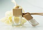 Empty Glass Perfume Bottles Cosmetic Packaging Applied With Wooden Cap