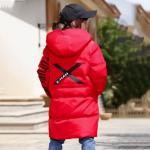 Bilemi Long Thick Hooded Snowsuit Boy Down Coat Warm Parka Kids Winter Jacket