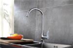 Silver Basic Kitchen Faucet Brush Nickel Deck Mounted 0.05-1.2 MPA Working