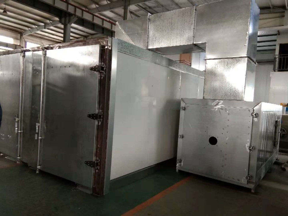 powder coating curing line with heating exchange box
