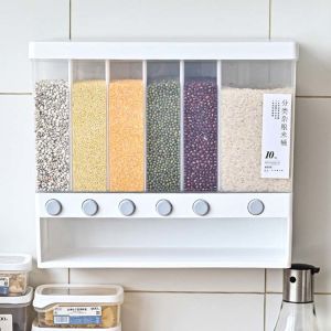 Sealed Cereal Grain Food Airtight Storage Containers Wall Mounted