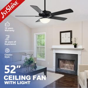 China Black Ceiling Fan With Light Kit Multifunction 6 Speed Wind Speed factory