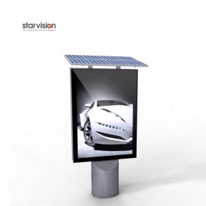 China Solar Powered IP55 Double Sided Light Box Outdoor Advertising Mockups factory