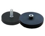 Dia40mm Rubber Coated Neodymium Pot Magnet With Thread Rod