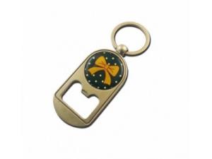 China Custom Promotion Metal Print Logo Bottle Opener Key Ring,Custom die casting zinc alloy pearl nickle plating bottle opene factory