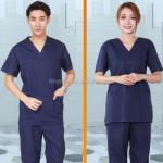 Medical Hospital Scrub Suit Custom Logo Solid Color Stretch
