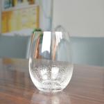 500ml Transparent Stemless Whiskey Tumbler Glasses , Wine Glass Tumbler