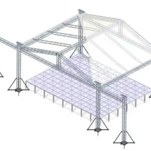 China 400x400mm Aluminum Stage Truss System , Triangle Lighting Truss For Events Concerts factory