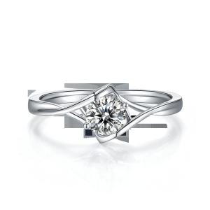 China Women 3 Carat Natural Moissanite Ring Gemstone Wedding Promise Engagement factory