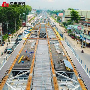 Q355B/Q235 Truss Bridge Construction Lightweight for Railroad Crossings