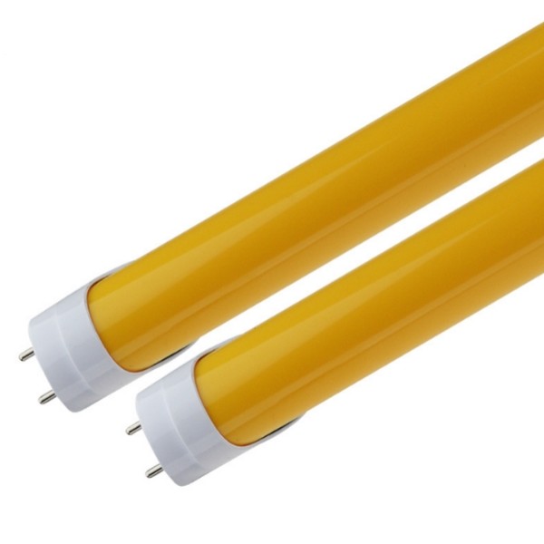 Anti UV T8 LED Tube Light 18W 4FT Industrial Yellow Light Frosted / Clear PC Cover