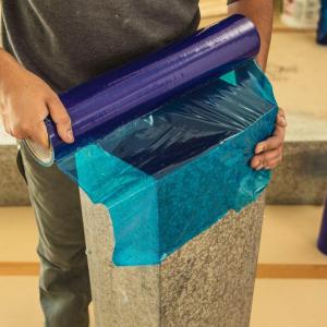 China High Adhesion Easy Tear Off Duct Cover Film Stretch Film For Air Duct Cleaning factory