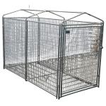 Galvanized Outdoor Heavy Duty Dog Kennel Large Removable Tray