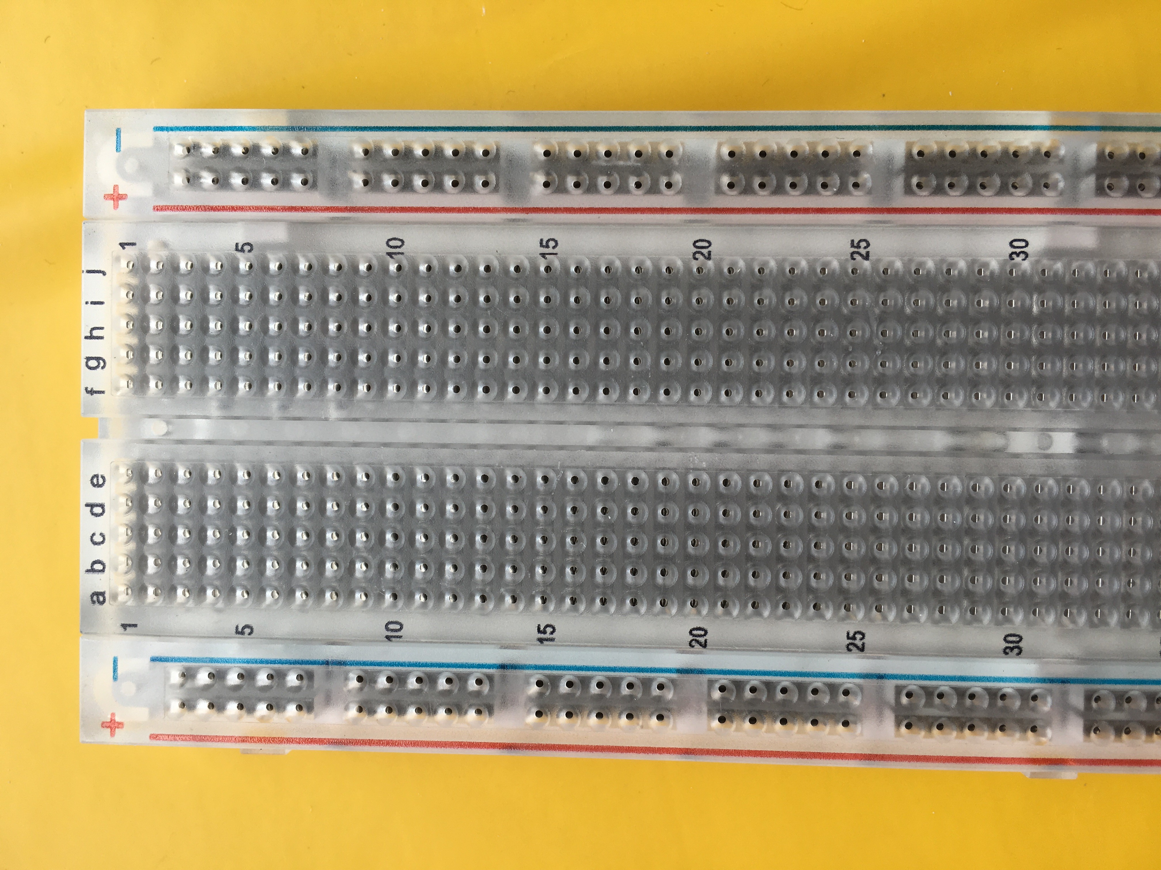 830 Point Full Size Transparent Breadboard for prototyping to Develop DIY Solderless Test Board