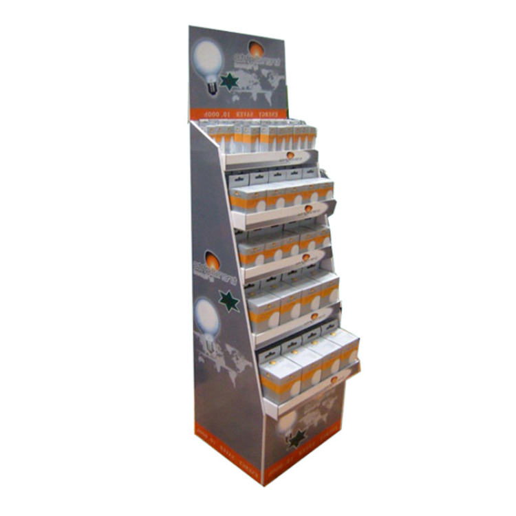 Supermarket Cardboard Product Display Stand Canned Food Carton Display Stands Christmas