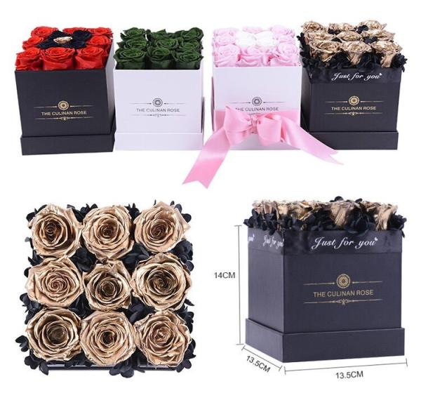 Wholesale Eternal Rose Box Assembled Flower Arrangements preserved roses in