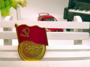 China Die Casting Metal Brooch Pin , communist enamel pin Zinc alloy factory
