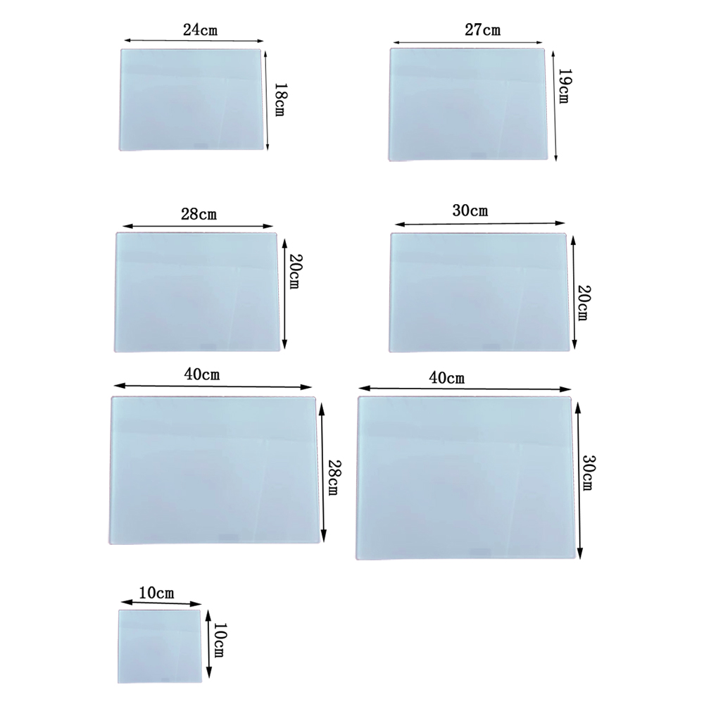 Clear Logo Sublimation Cutting Board for Vegetable and Cheese Made of Tempered Glass