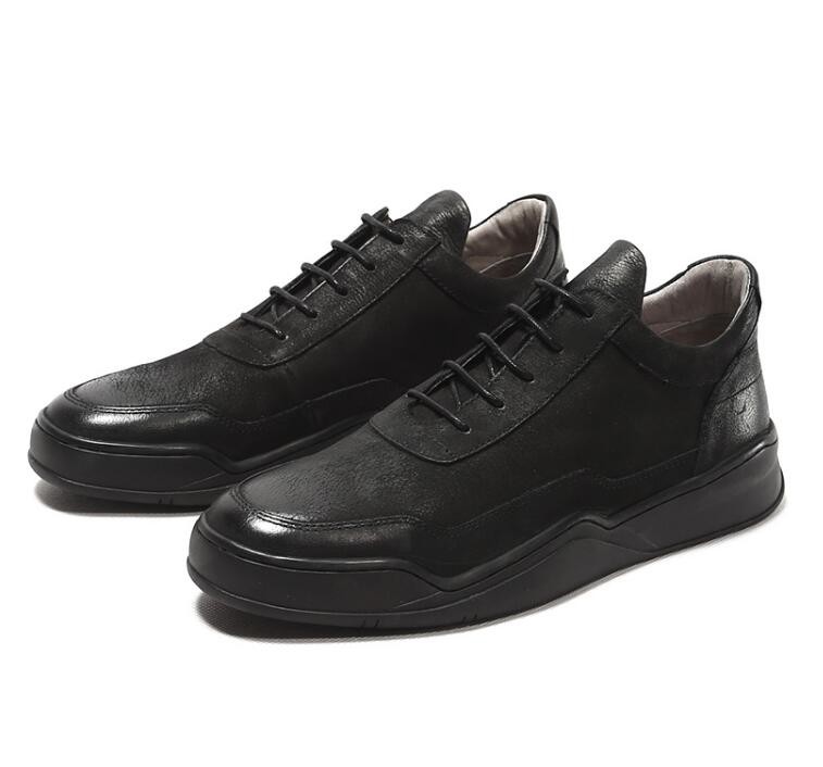 Autumn / Spring Mens Leather Casual Shoes Handmade Brown Leather Loafer Shoes