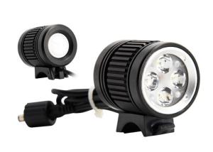 China 4 White LED Bicycle Head Light Aluminium Alloy Head Light with USB Rechargeable factory