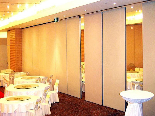 Fabric Cushion Aluminum Sliding Partition Wall 95mm