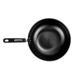Family 32cm Stir Frying Pan Traditional Carbon Steel Wok 2.35kg With Wooden