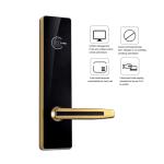 Smart Hotel Door Lock In Black Or Grey RFID Card Access Zinc Alloy Body