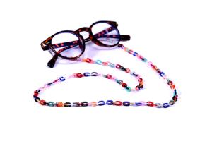 China Multi Color 60cm Glasses Rope Chain , Anti Slip Acrylic Glasses Chain factory